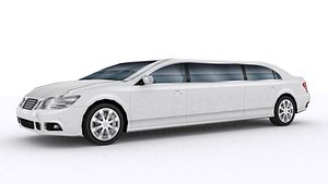 3D Lowpoly limousine car