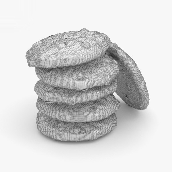 Chocolate chip cookie model - TurboSquid 1434032