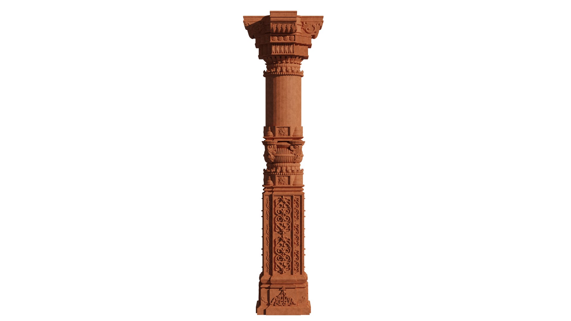 Free 3d Indian Temple Pillar 2 Turbosquid 2005754