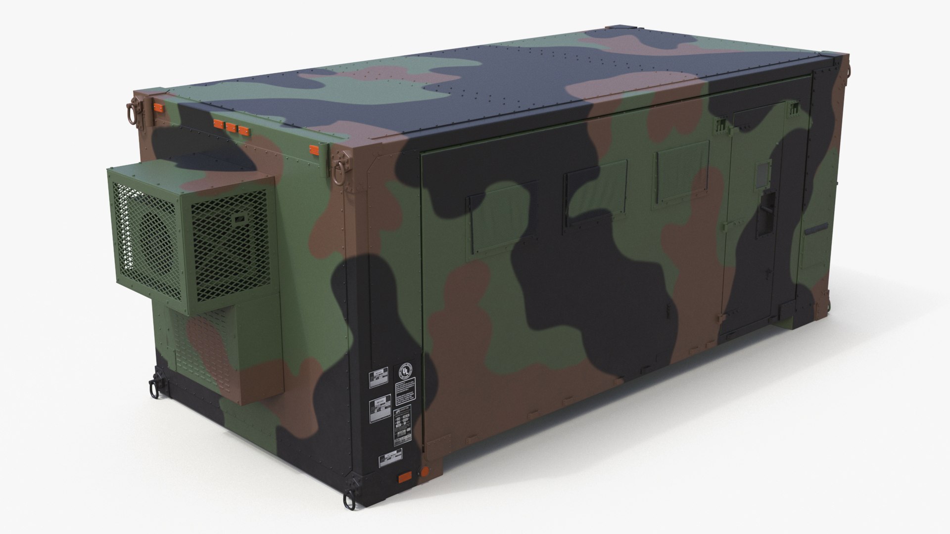 Military Mobile Command Center Camouflage 3D model preview
