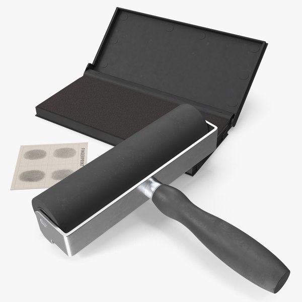 Fingerabdruck-Tintenrolle und -Pad 3D-Modell - TurboSquid 2450175
