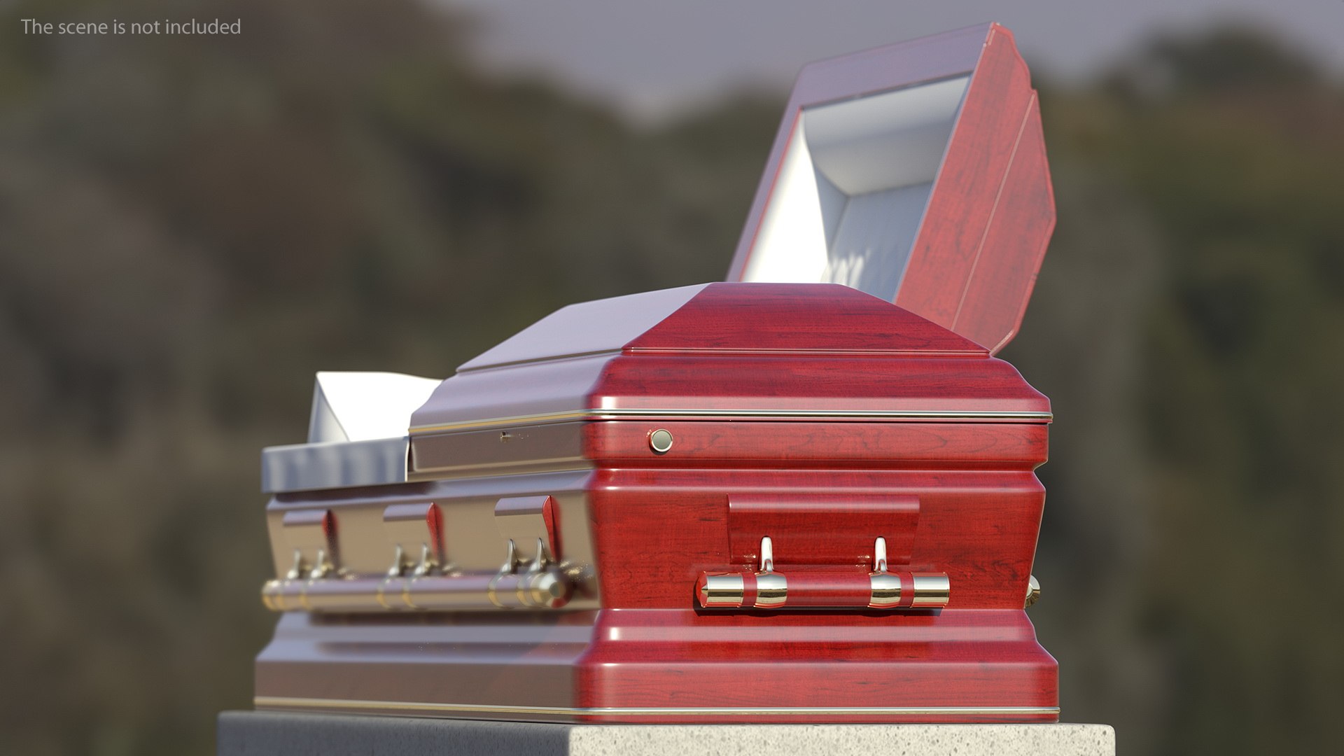 Open wooden funeral casket model - TurboSquid 1548379