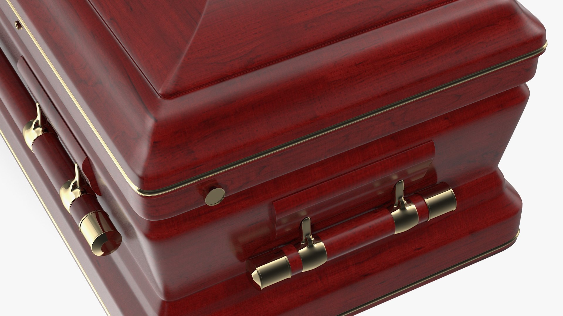 Open wooden funeral casket model - TurboSquid 1548379