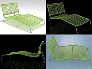 3D frog chaise model