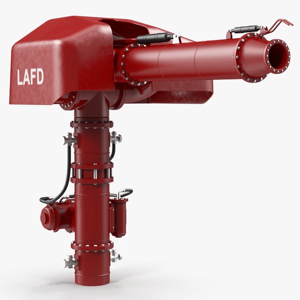 modelo 3d Pistola de agua contra incendios equipada para Cinema 4D