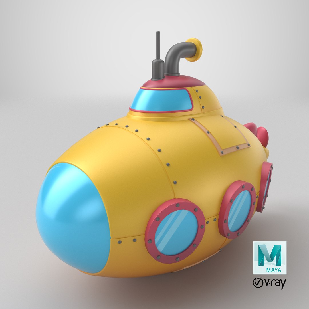 3D Cartoon Yellow Submarine https://p.turbosquid.com/ts-thumb/VP/wFqlIh/6n/stemcell_maya_vray_render/png/1716462078/1920x1080/fit_q87/c2ea07f347c4df647836b6f244381ab02982380f/stemcell_maya_vray_render.jpg