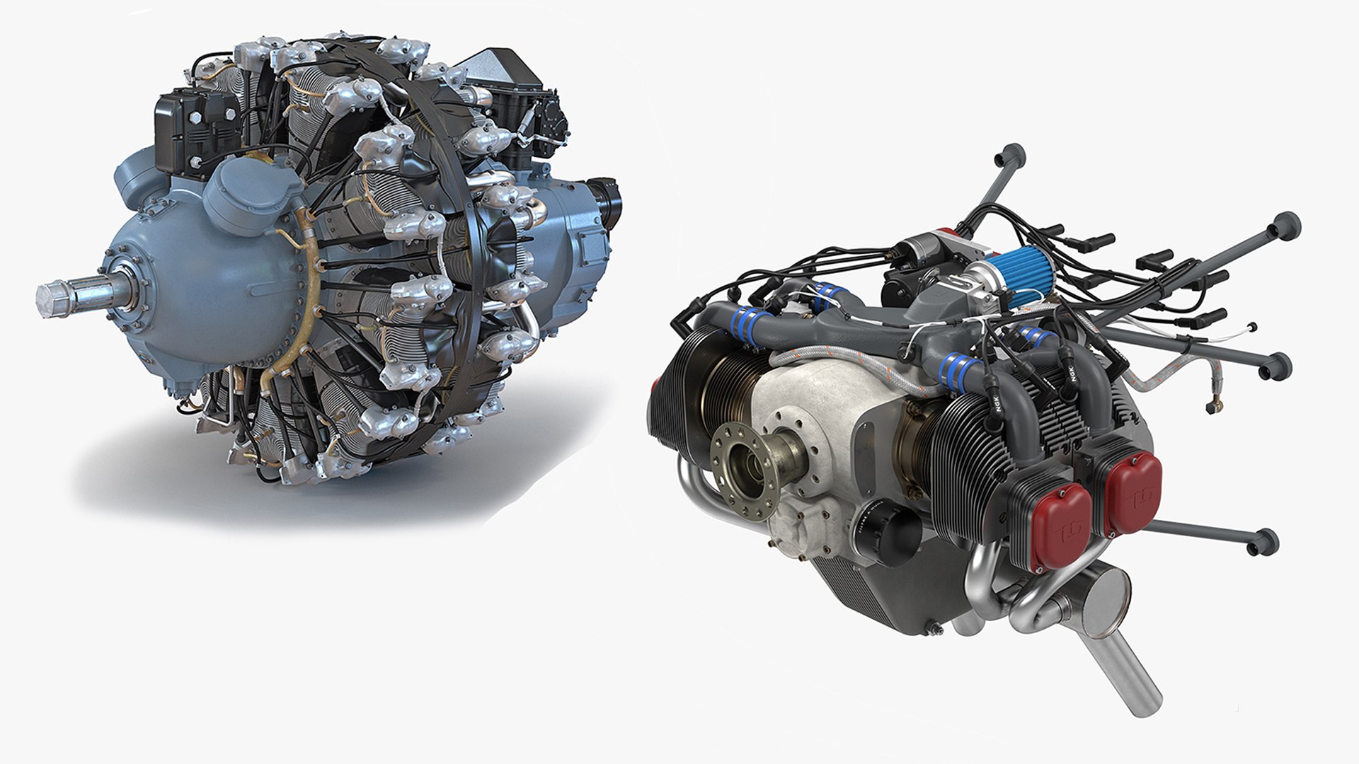 3D Piston Aircraft Engines Collection 2 - TurboSquid 2497005