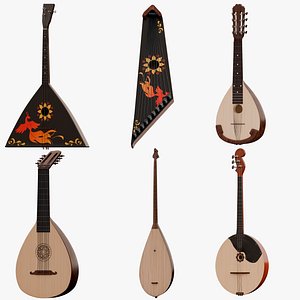 3D Folk instruments PBR