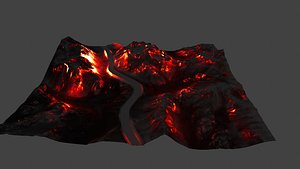 3D volcano