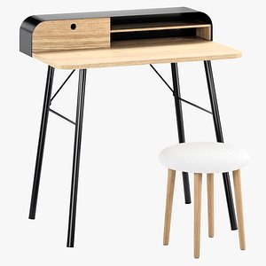 3D model La Redoute Interieurs Jimi Wood and Metal Desk
