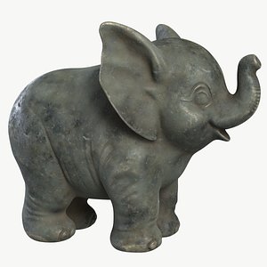 Elephant Figurine 1 3D model