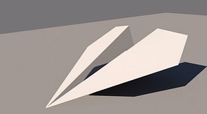 ANIMATED folding paperplane 3D model