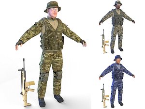 soldier 4k lights model