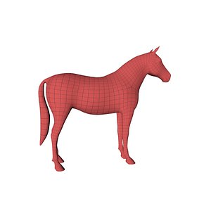 base mesh horse 3D model