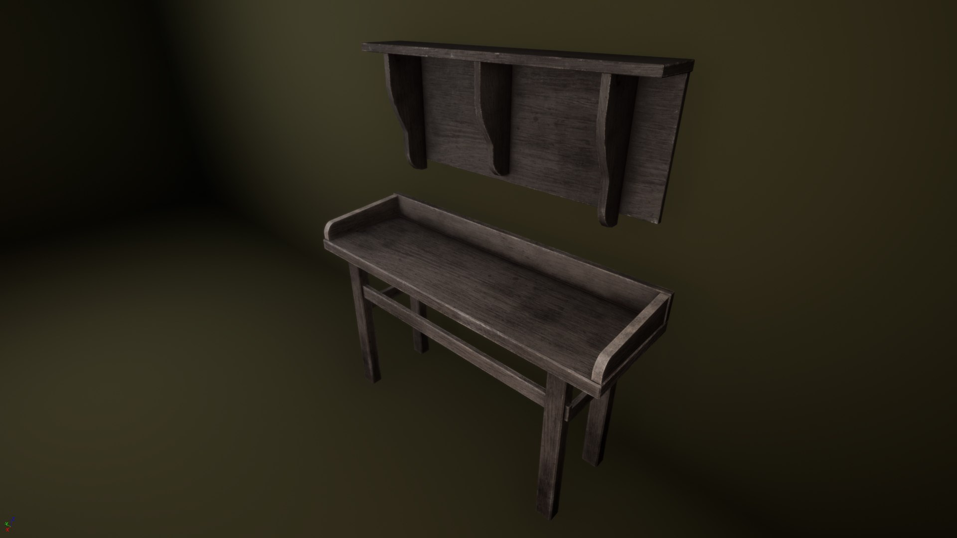 3D Set Table Shelf Model - TurboSquid 1506840
