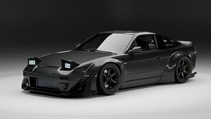 3D Nissan 240SX Rocket Bunny model