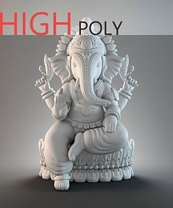 ganesh hindu zbrush 3D
