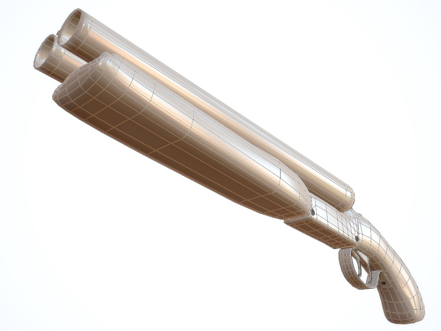 3d Shotgun Sawed Sawed Off Model