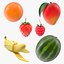 Colección de frutas de dibujos animados 4