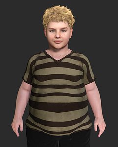 AAA 3D REALISTIC HUMAN CHARACTER - EUROPEAN FAT BOY TEENAGER