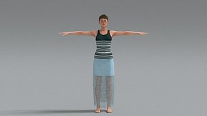 laos Female Game Character 3D model