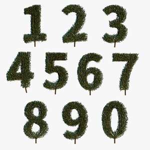 3D model Topiary Numbers