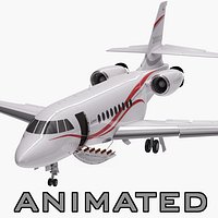 Dassault Falcon 2000LXS. Animated.
