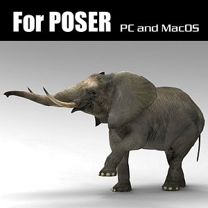 3d model elephant poser