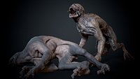 Dog alien monster