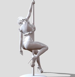 3D Stripper Poledance nude1 3d printable