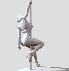 Stripper Poledance nude1 3d printable