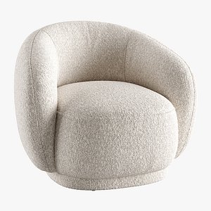 Lilly swivel armchair 3D