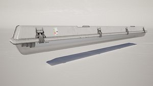 3D Industrial Fluorescent Ceiling Light