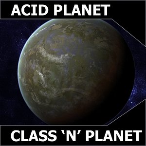 acidic planet earth class 3d model