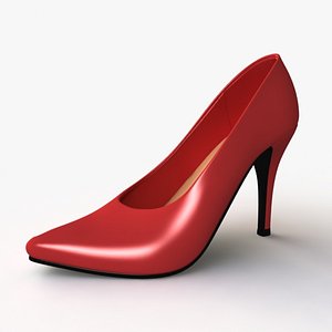 3d model heel female shoes