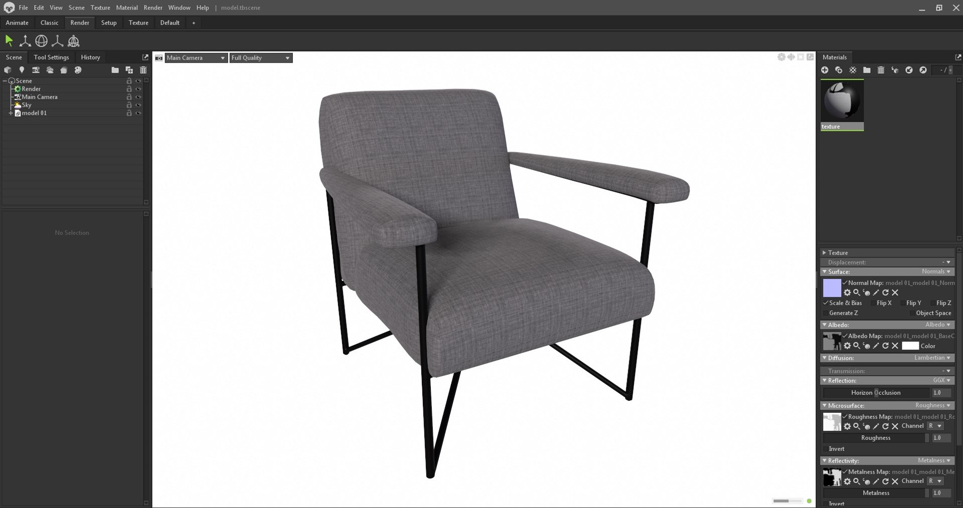 3D Modern Accent Chair Model - TurboSquid 2369068