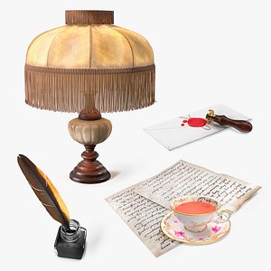 Antique Stationery Collection 2 3D model