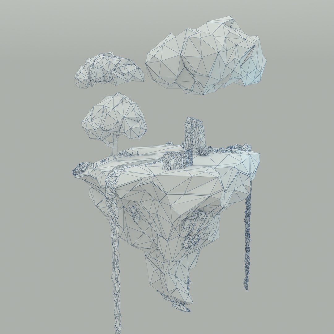 3D Island Floating Model - TurboSquid 1685291