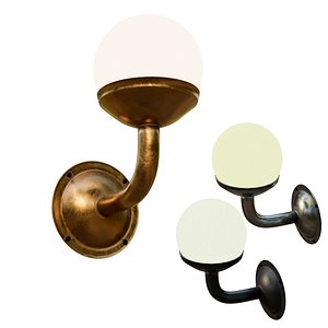 Small Wall Light Fixture with PBR Options Textures Low poly