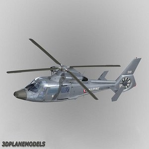 3d model eurocopter dauphin ii france