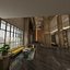 O lobby do hotel