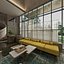 O lobby do hotel