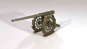3D military cannon