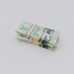 Canadian 20 Dollar CAD Currency 3D model