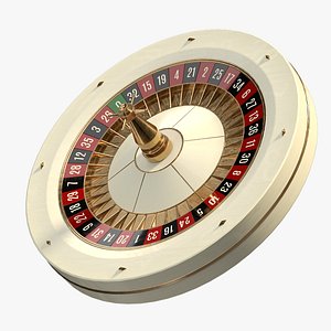 3D white roulette wheel games model