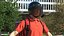 livreur de nourriture, porter, casque, neutre, pose