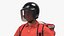 livreur de nourriture, porter, casque, neutre, pose