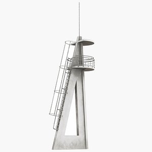 Futuristic Coast Guard Tower 01 3D model