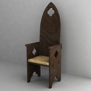 3d model gothic chair