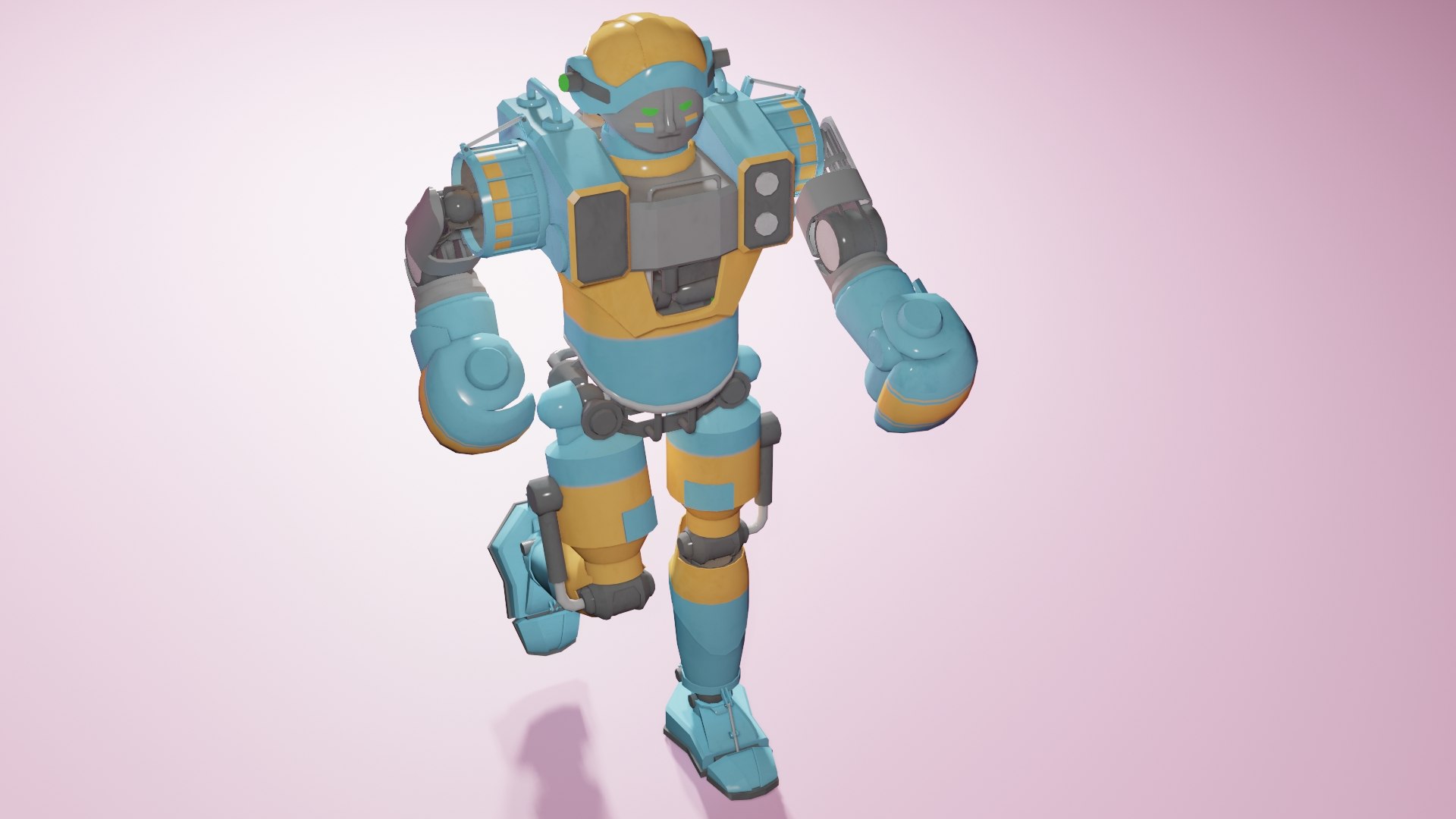 ROBOT UKRAINE FIGHTER IK RIGGED LOWPOLY 3D - TurboSquid 1896297